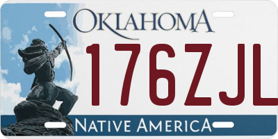 OK license plate 176ZJL