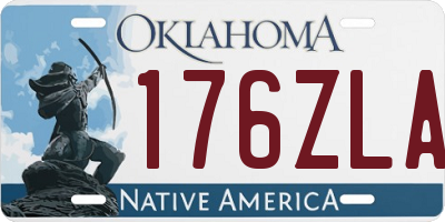 OK license plate 176ZLA