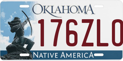 OK license plate 176ZLO