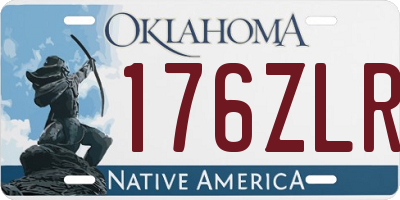 OK license plate 176ZLR