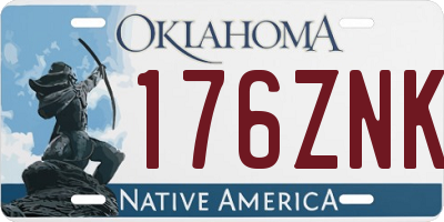 OK license plate 176ZNK