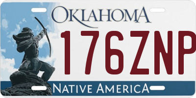 OK license plate 176ZNP