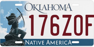 OK license plate 176ZOF