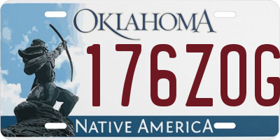 OK license plate 176ZOG