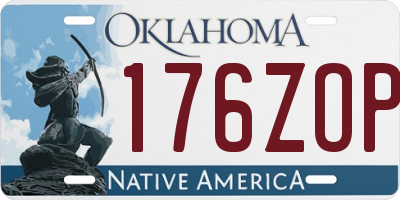 OK license plate 176ZOP
