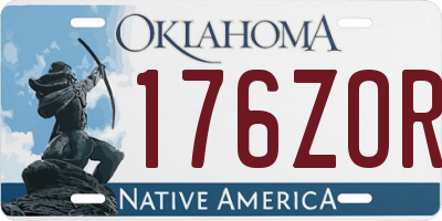 OK license plate 176ZOR