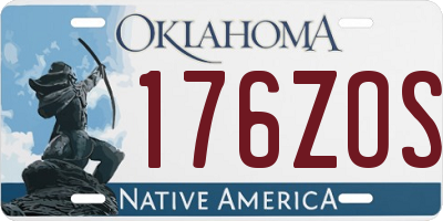 OK license plate 176ZOS