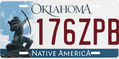 OK license plate 176ZPB
