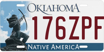 OK license plate 176ZPF