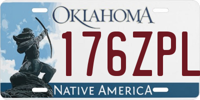 OK license plate 176ZPL