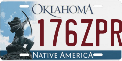 OK license plate 176ZPR