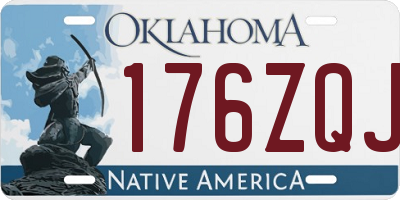 OK license plate 176ZQJ