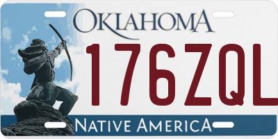 OK license plate 176ZQL