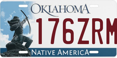OK license plate 176ZRM