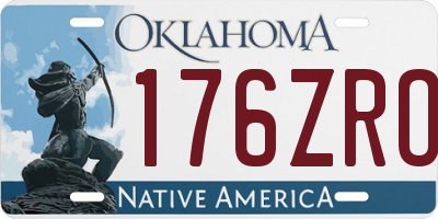 OK license plate 176ZRO