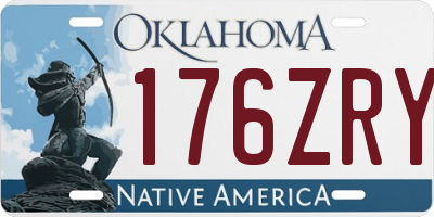 OK license plate 176ZRY