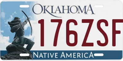 OK license plate 176ZSF