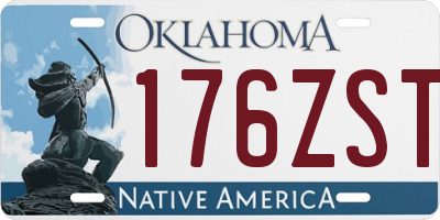 OK license plate 176ZST