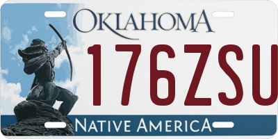 OK license plate 176ZSU