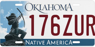 OK license plate 176ZUR