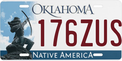 OK license plate 176ZUS