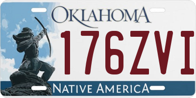 OK license plate 176ZVI
