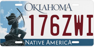 OK license plate 176ZWI