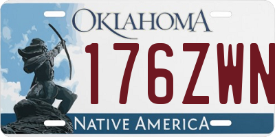 OK license plate 176ZWN