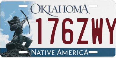 OK license plate 176ZWY