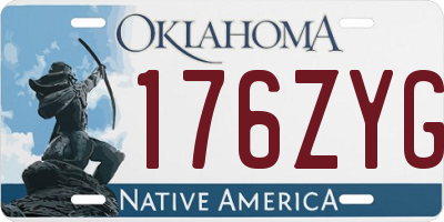 OK license plate 176ZYG