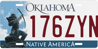 OK license plate 176ZYN