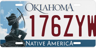 OK license plate 176ZYW