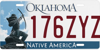 OK license plate 176ZYZ