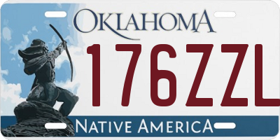 OK license plate 176ZZL