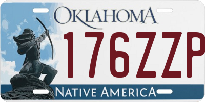 OK license plate 176ZZP
