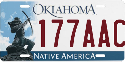 OK license plate 177AAC