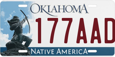 OK license plate 177AAD