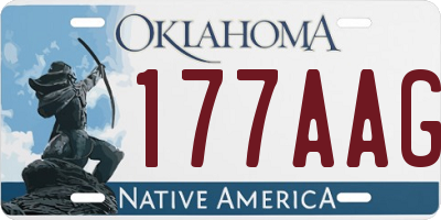 OK license plate 177AAG