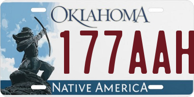 OK license plate 177AAH