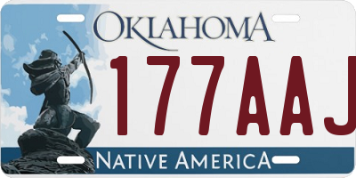 OK license plate 177AAJ