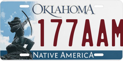 OK license plate 177AAM