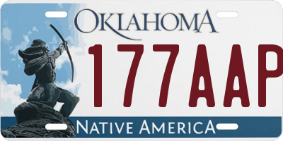 OK license plate 177AAP