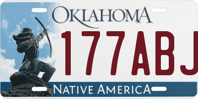 OK license plate 177ABJ