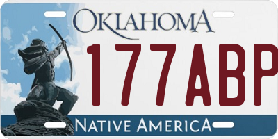 OK license plate 177ABP