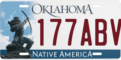 OK license plate 177ABV