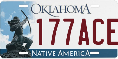 OK license plate 177ACE