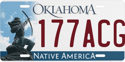 OK license plate 177ACG