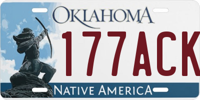 OK license plate 177ACK