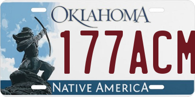 OK license plate 177ACM