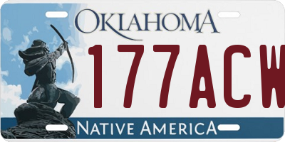 OK license plate 177ACW